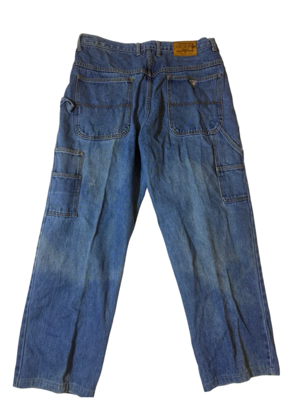 Vintage Guess Jeans USA Made Carpenter Denim Baggy Workwear Size 36
